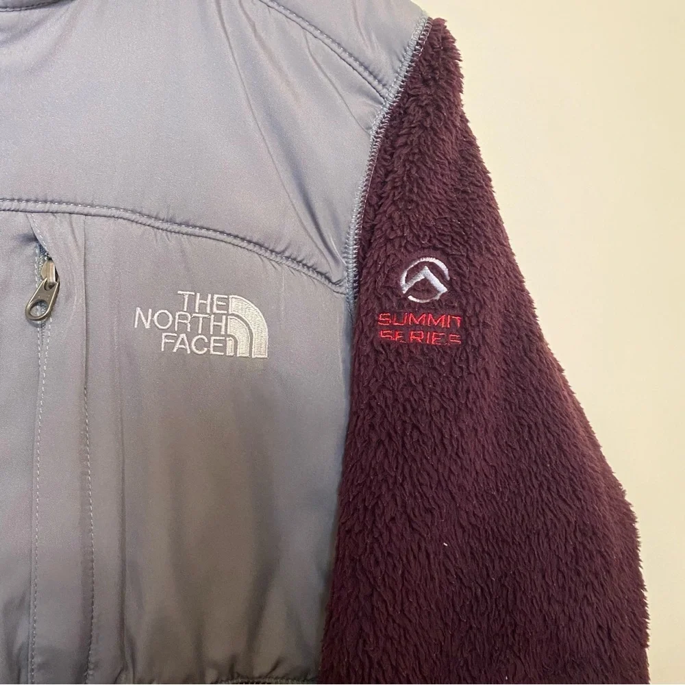 Women's‎ The North Face Gray and Purple Fleece Jacket Summit Series XS